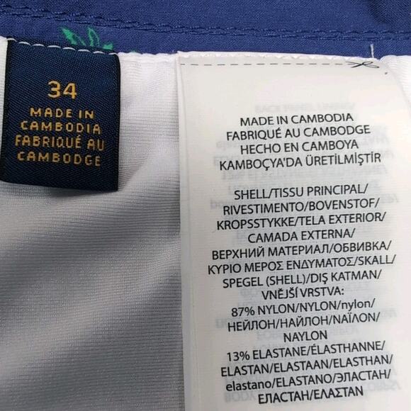 Polo Ralph Lauren Golf Shorts Mens 34 Blue Print Tailored Fit Built In Liner NWT - Picture 12 of 16